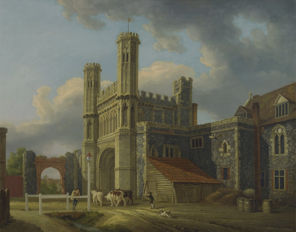 De poort van St. Augustinus, ca. 1778 door Michael Rooker