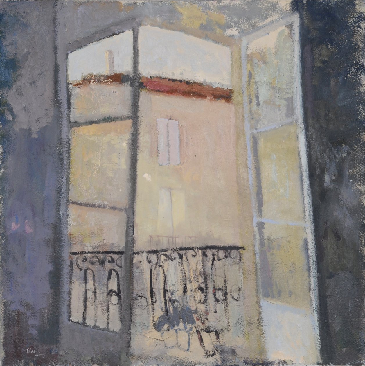 Koningsstraat 40, 2015 (olieverf op linnen) door Michael G. Clark