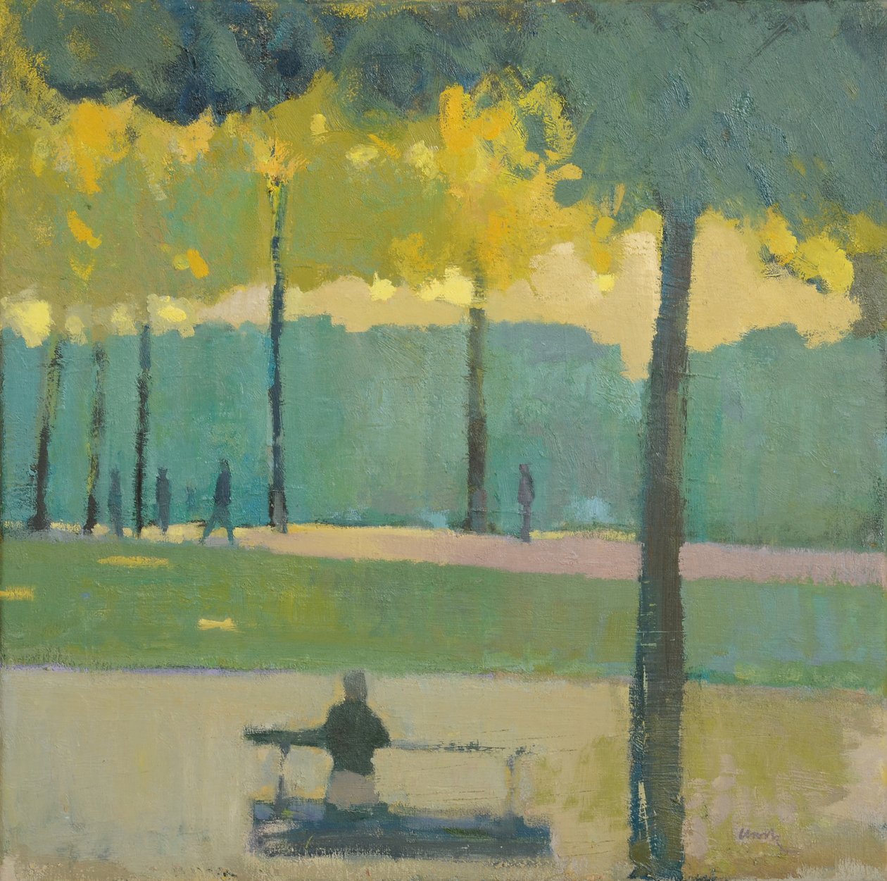 Een stil moment, Parijs, 2017 (olieverf op linnen) door Michael G. Clark