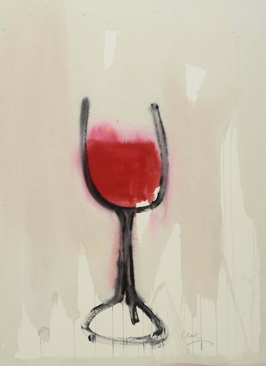Claret, 2016 (aquarel op papier) door Michael G. Clark