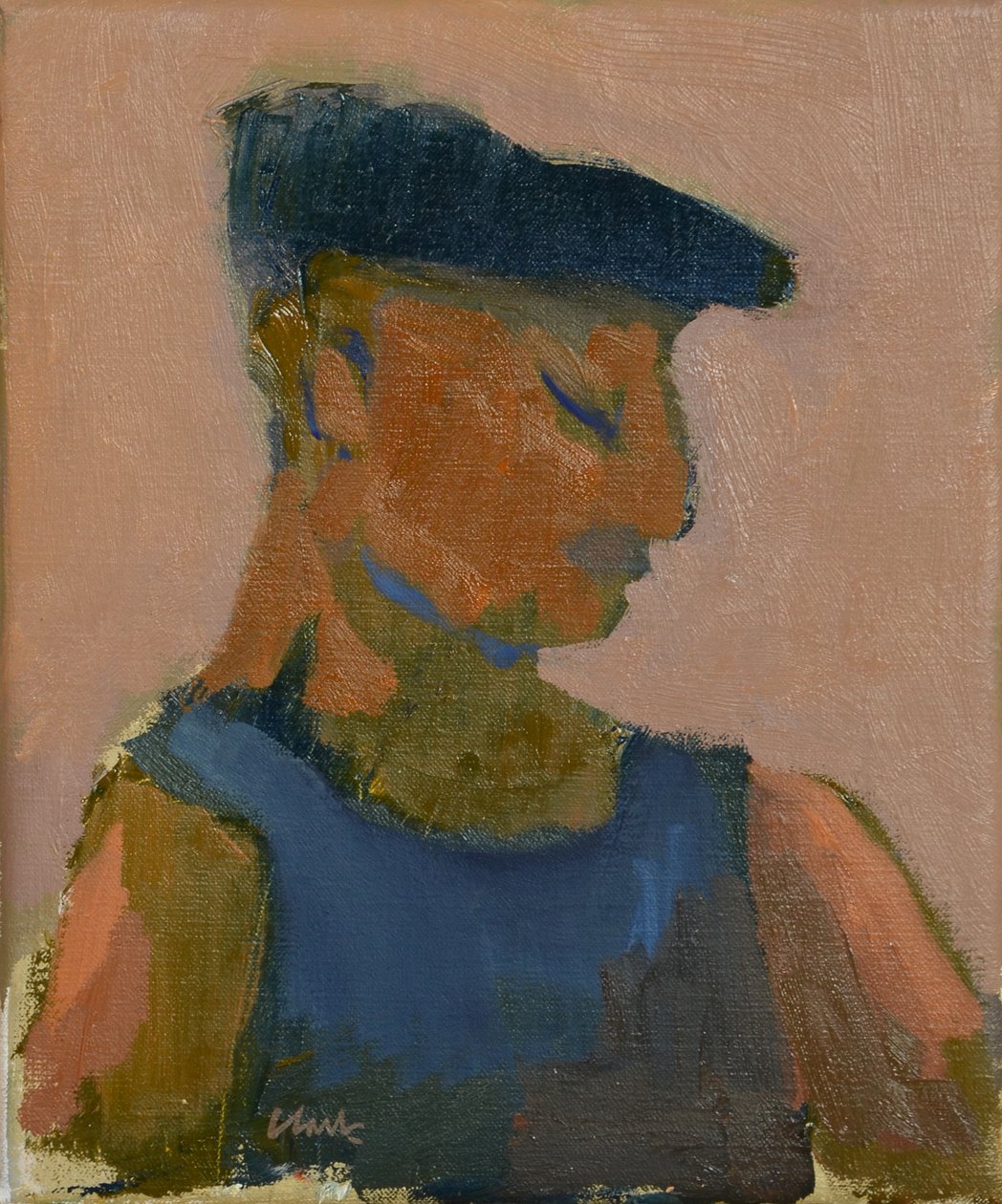 Dapper Man, Marktdag, 2016 (olieverf op linnen) door Michael G. Clark