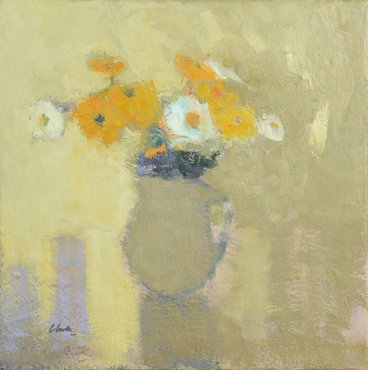 Bloemen uit de ommuurde tuin, 2014 (olieverf op linnen) door Michael G. Clark