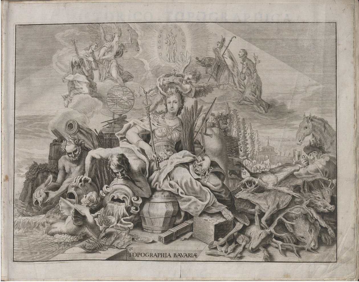 Duits: Historico-Topographica Descriptio. Dat is: Beschrijving, deß Churfürsten- und Hertzogthums Ober- und Nidern Bayrn : Welches In vier Theilter oder Renntämbter, Als Oberlandts München und Burgkhausen, Unterlandts aber in Landshuet und Straubing abgett door Michael Wening