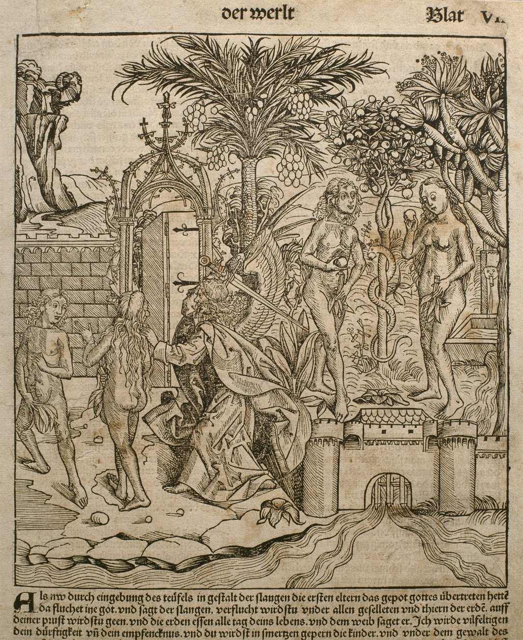 Adam en Eva, illustratie uit de 