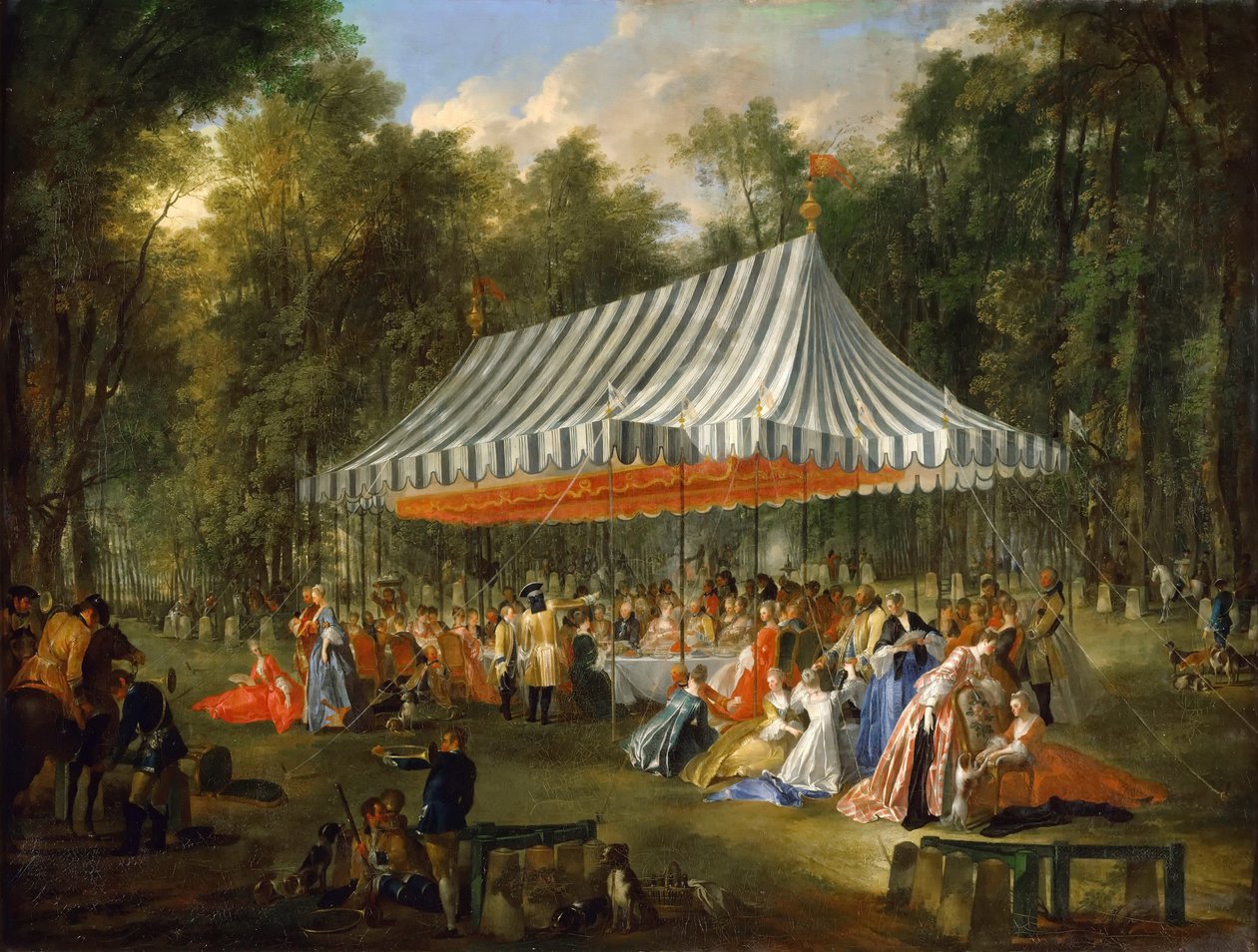 Viering gegeven door le Prince Louis François de Conti ter ere van Charles William Ferdinand, Heredi door Michel Barthelemy Ollivier
