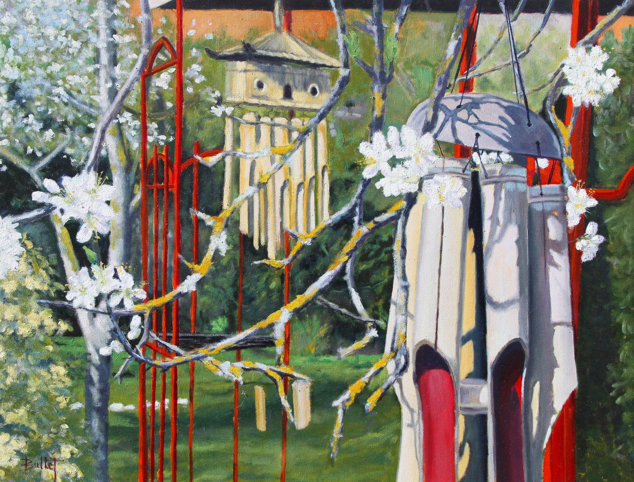 Le Printemps Musical, 2003 (olieverf op board) door Michel Bultet