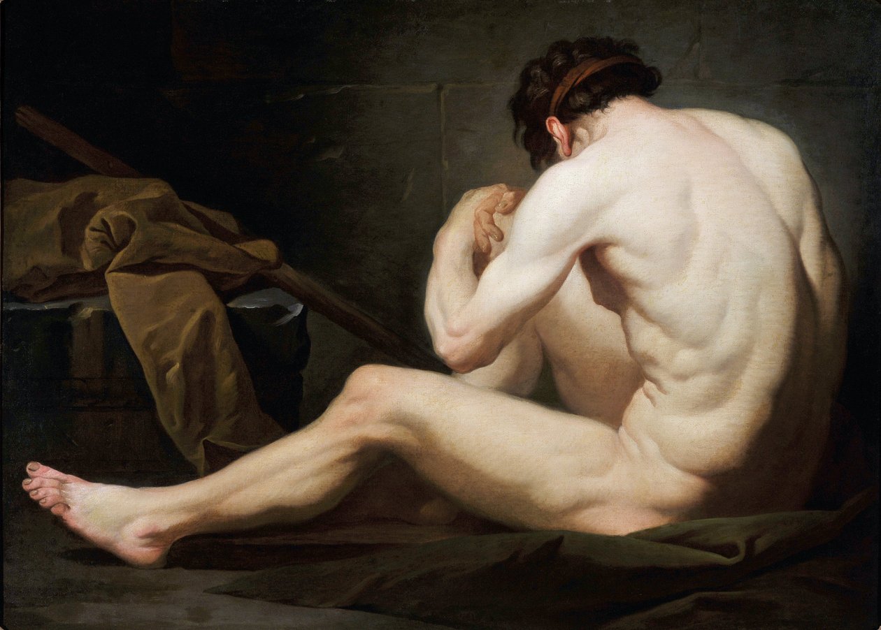 Mannenacademie door Michel Francois Dandre Bardon