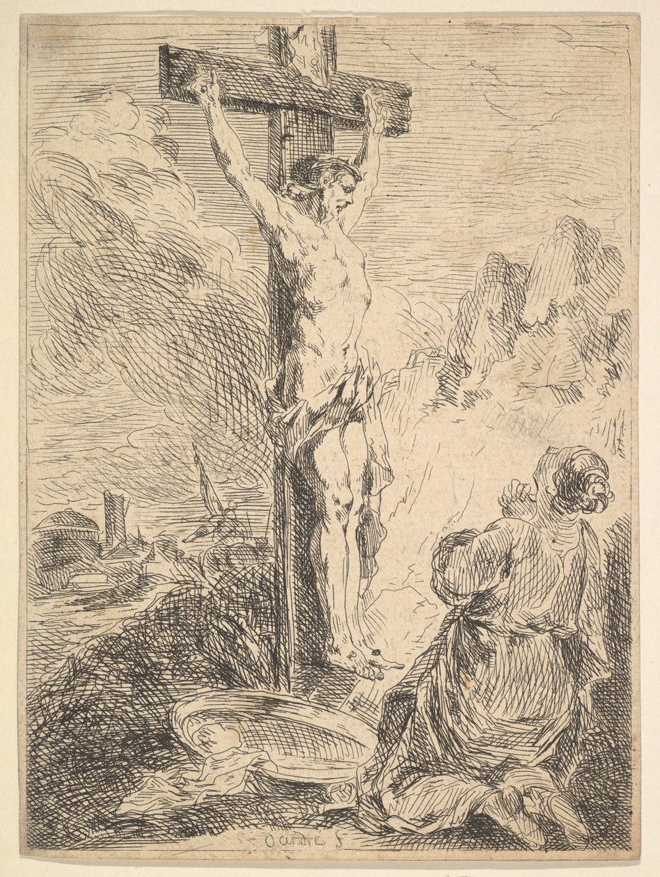 Maria Magdalena Biddend aan de Voet van het Kruis, 1720-83 door Michel Francois Dandre Bardon