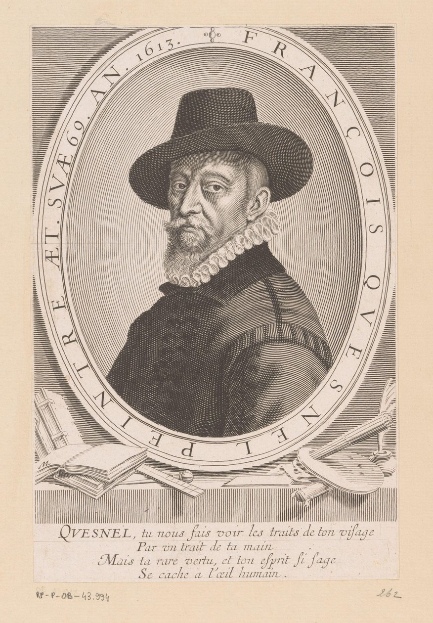 Portret van François Quesnel door Michel Lasne