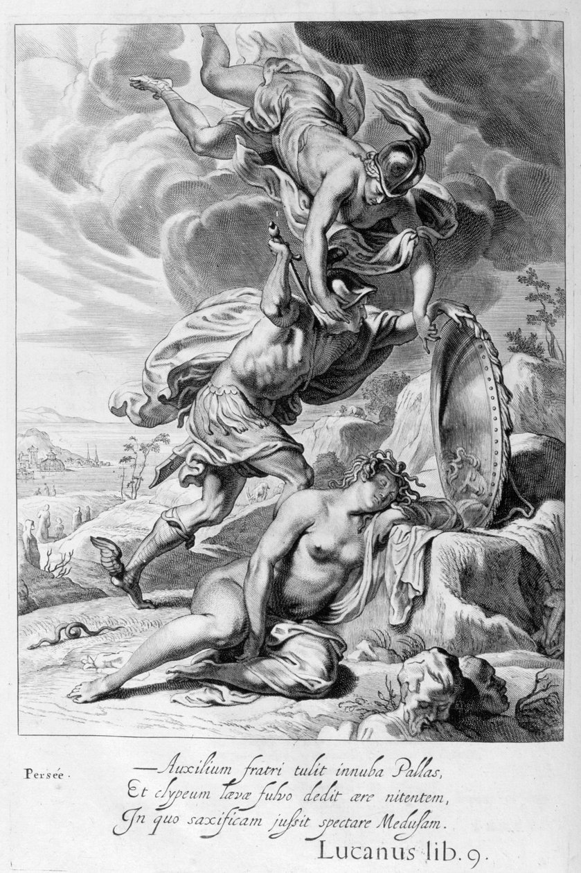 Perseus hakt het hoofd van Medusa af, 1655 door Michel de Marolles