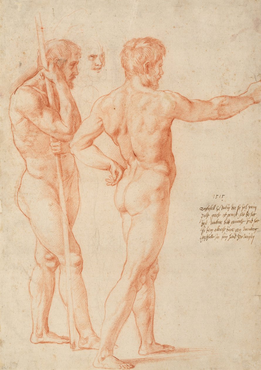 Naaktstudies door Michelangelo Buonarroti
