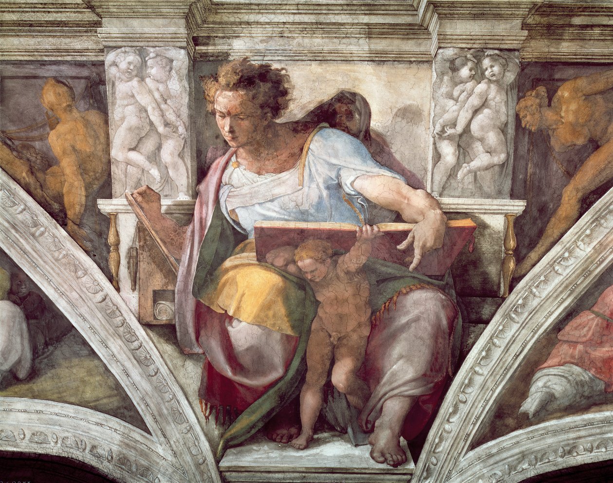 Sixtijnse Kapel Plafond: De Profeet Daniël door Michelangelo Buonarroti