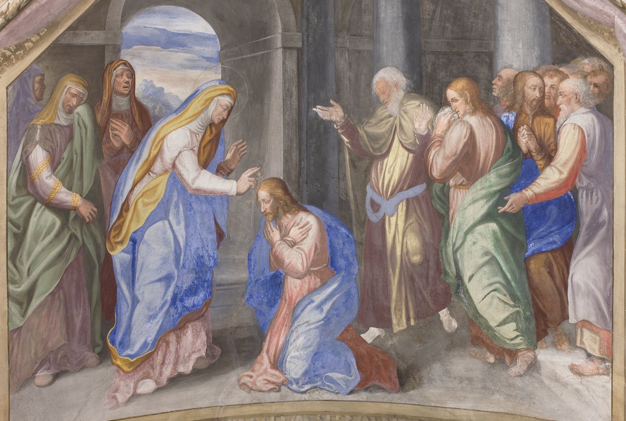 Scènes uit het leven van de Maagd Maria (detail) door Michelangelo Carminati