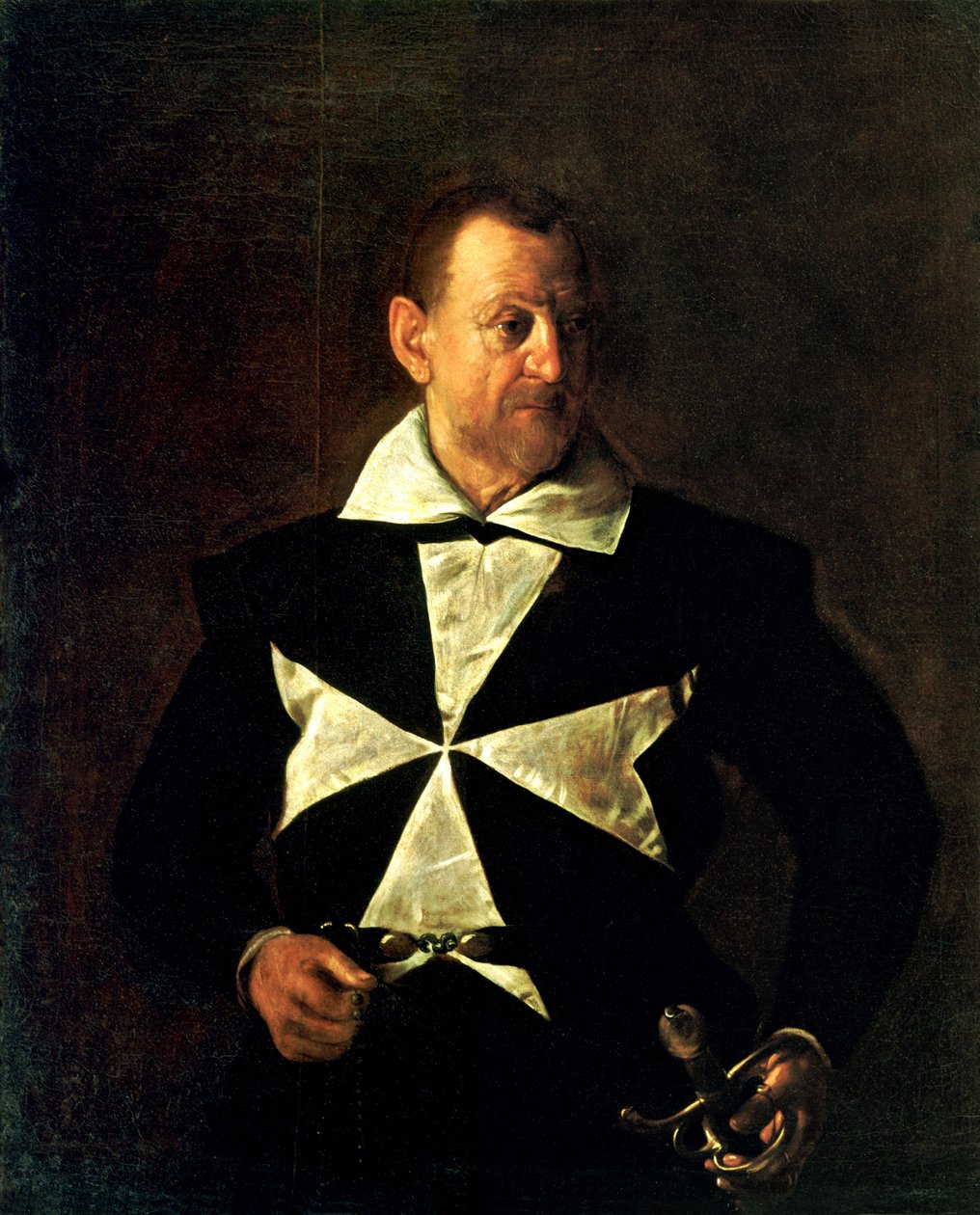 Portret van Fra Antonio Martelli door Michelangelo Merisi Caravaggio