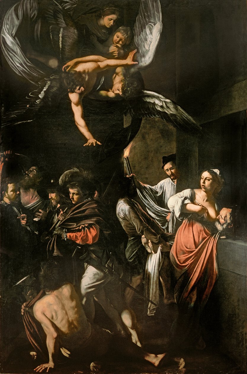 De zeven werken van barmhartigheid, 1607 door Michelangelo Merisi Caravaggio