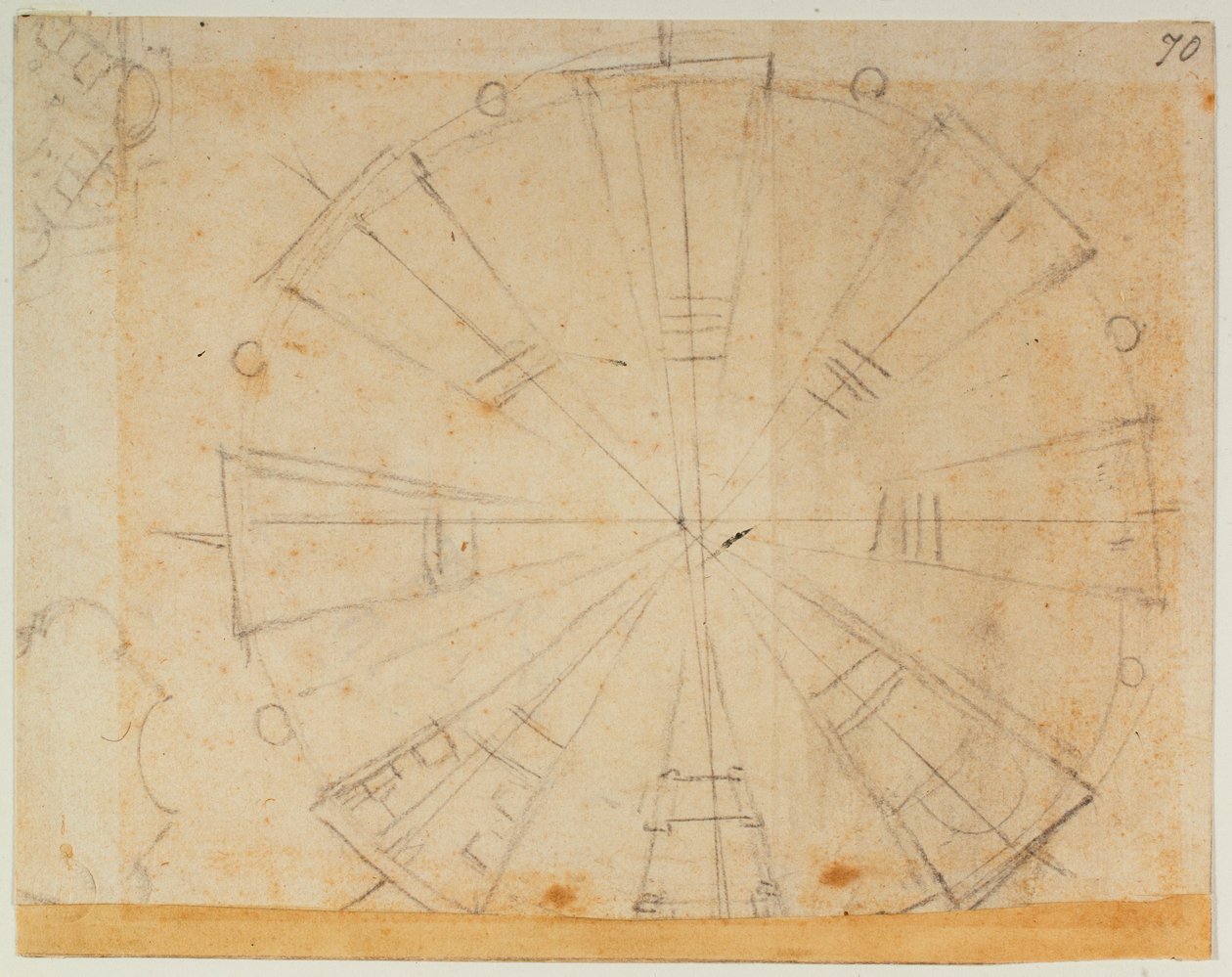 Lantaarnplan voor de Nieuwe Sacristie door Michelangelo Buonarroti