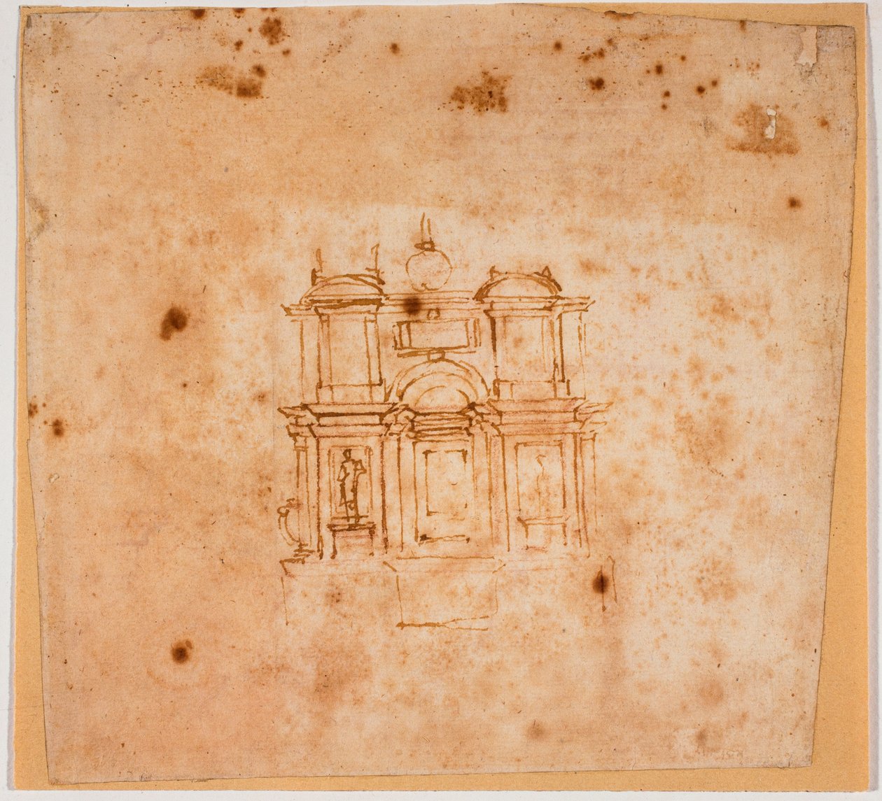 Studies voor een grafmonument voor de Nieuwe Sacristie door Michelangelo Buonarroti
