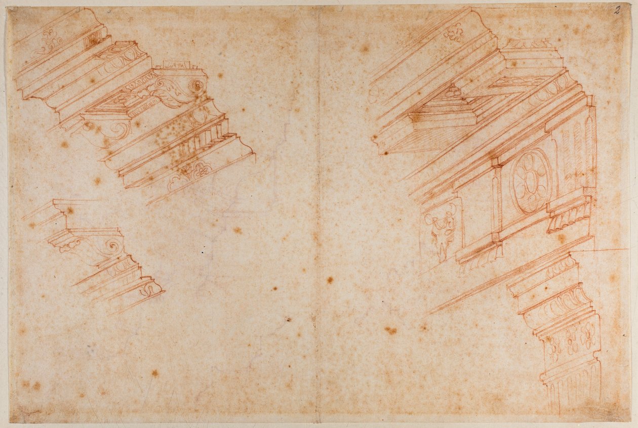 Studies van Romeinse monumenten door Michelangelo Buonarroti