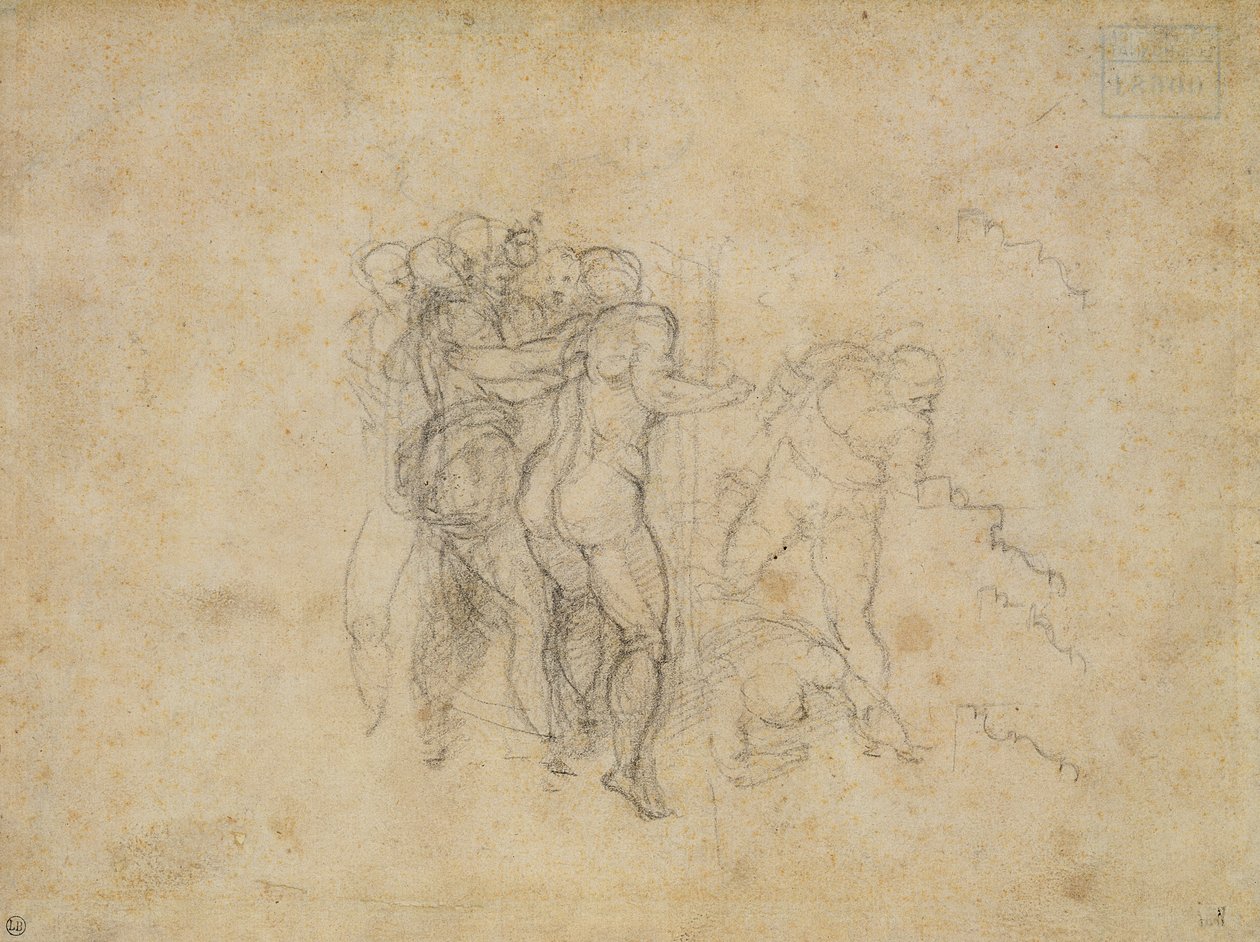 Studie voor het Laatste Oordeel door Michelangelo Buonarroti