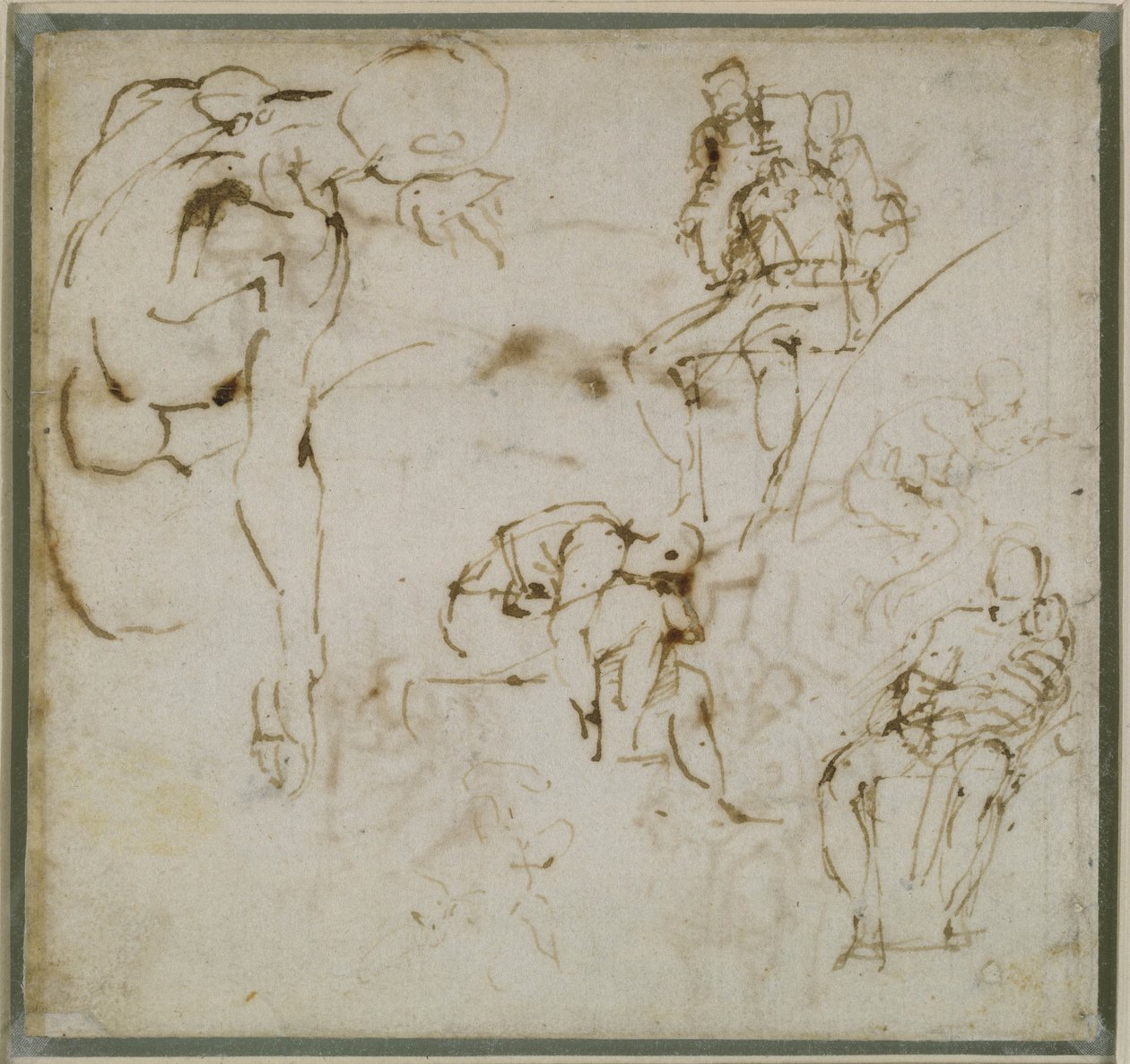 Studie van figuren, ca. 1511 door Michelangelo Buonarroti