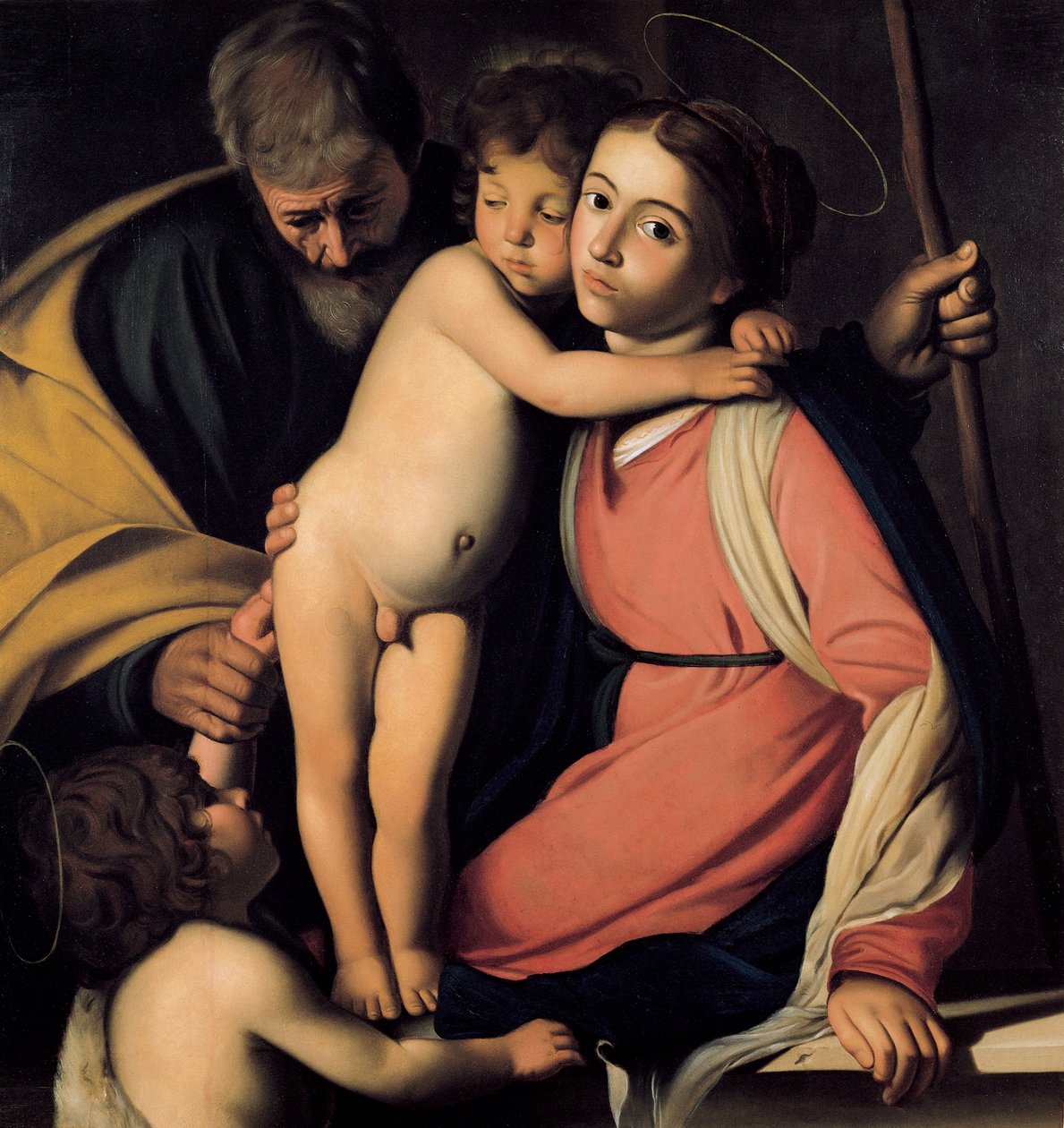 De Heilige Familie met Johannes de Doper als jongen, begin 17e eeuw door Michelangelo Merisi Caravaggio