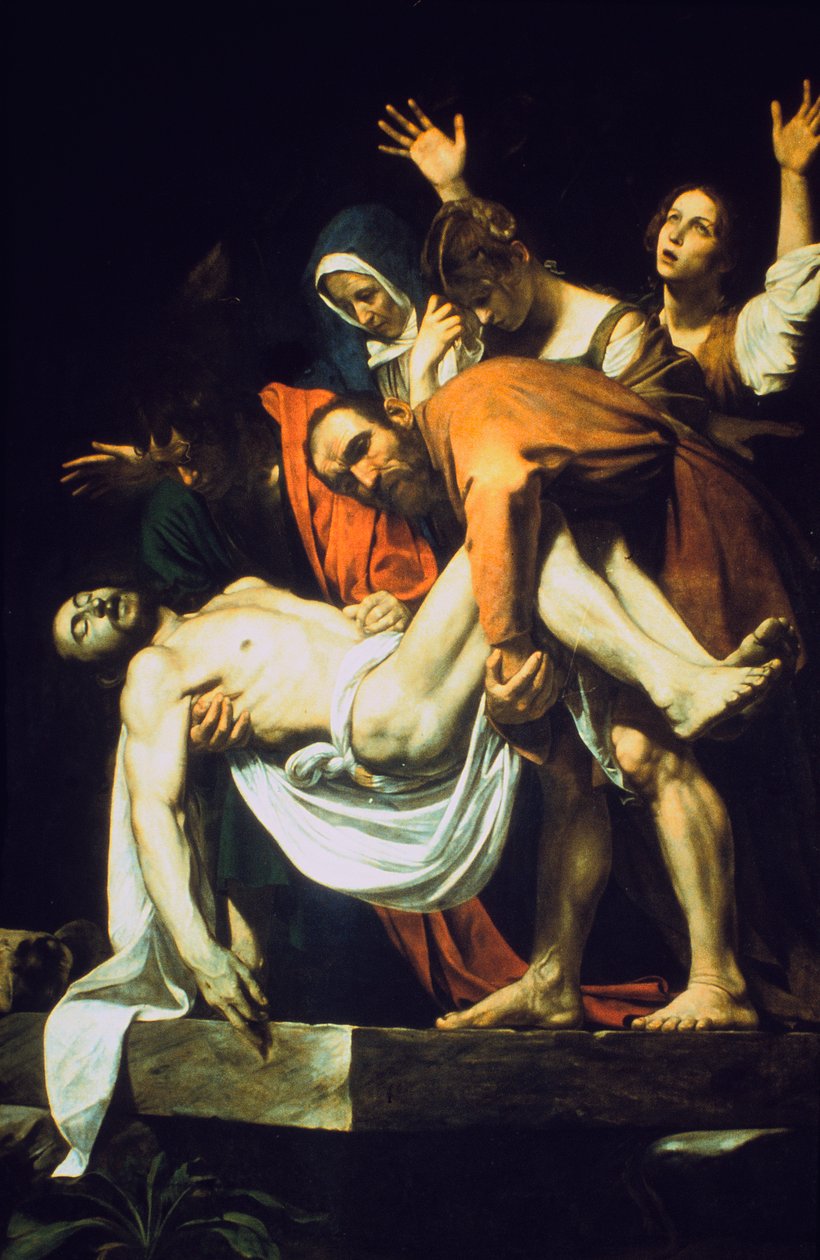 De graflegging De Deposition De Entombment door Michelangelo Merisi Caravaggio