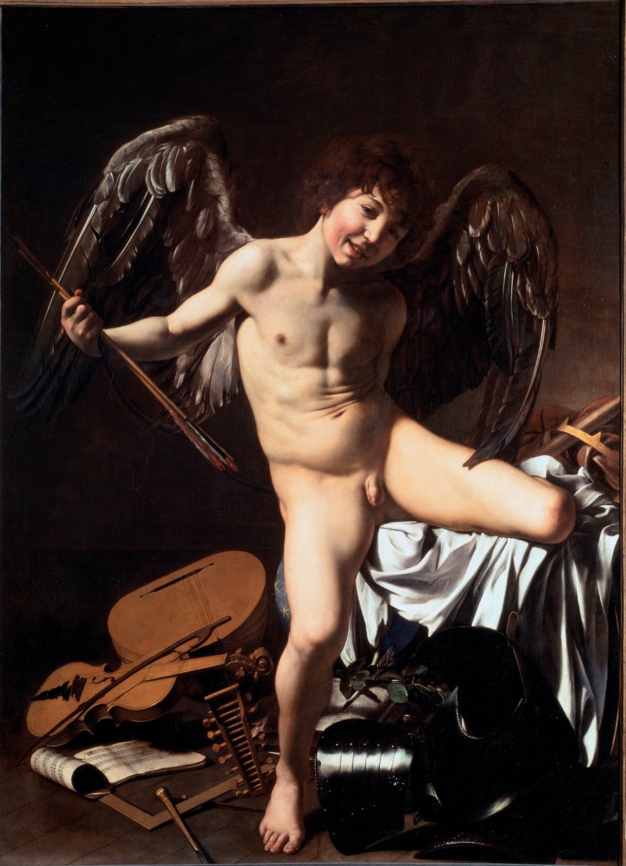 Amor vincit omnia (ook wel Overwinnende Cupido of Triomferende Liefde of Aardse Liefde genoemd) door Michelangelo Merisi da Caravaggio