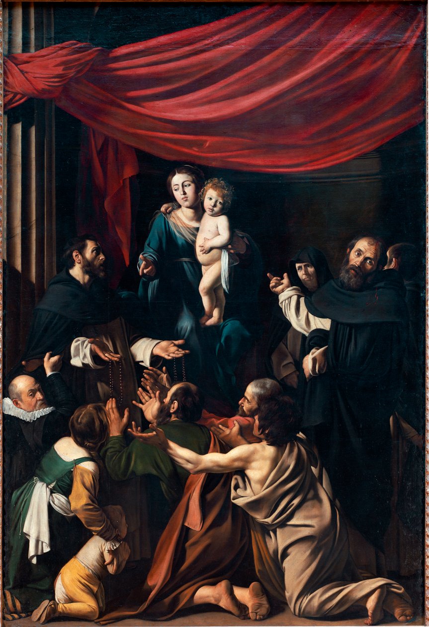 Madonna aan de rozenkrans door Michelangelo Merisi da Caravaggio