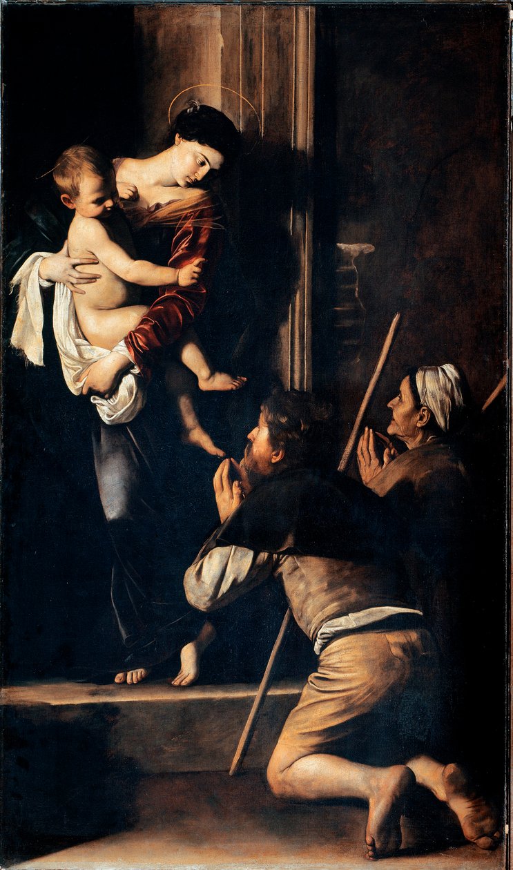 Madonna dei pellegrini ook bekend als Madonna di Loreto door Michelangelo Merisi da Caravaggio