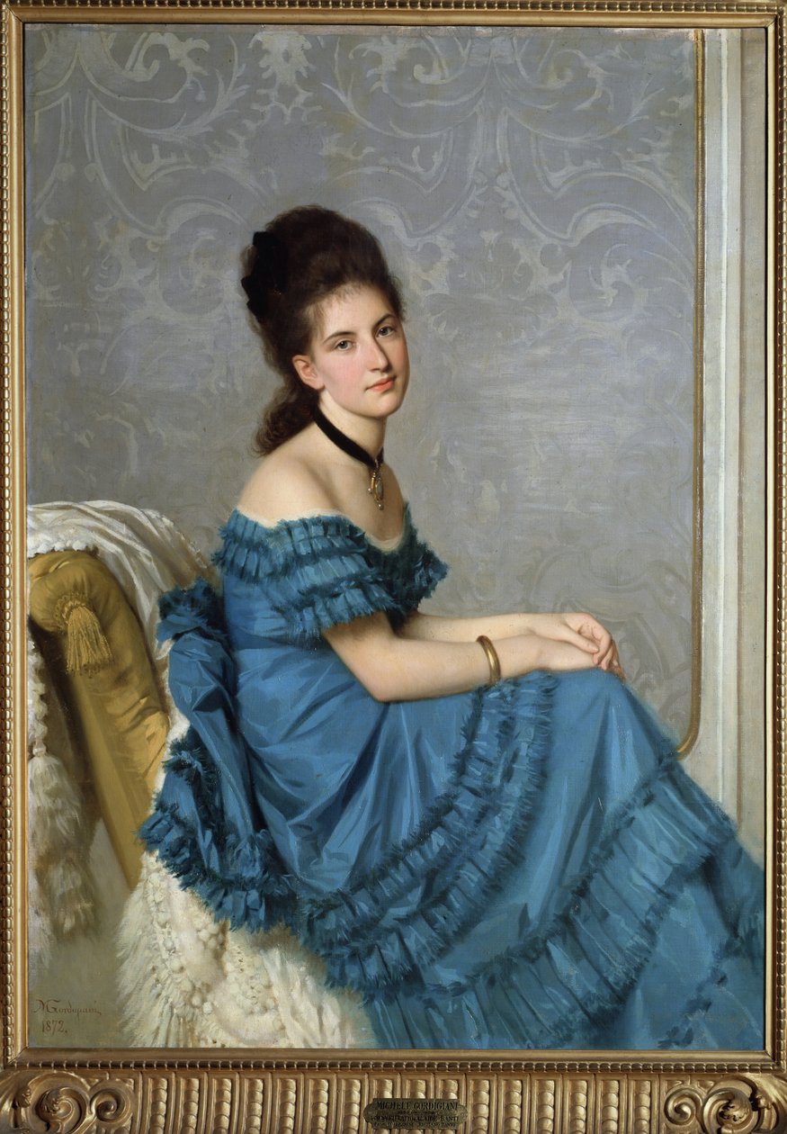Portret van Alaide Banti door Michele Gordigiani
