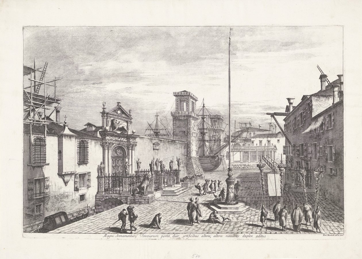 Porta Magna van het Venetiaans Arsenaal door Michele Marieschi