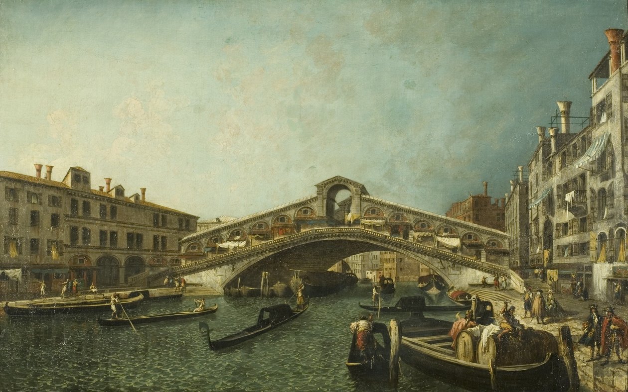 De Rialtobrug, Venetië, ca. 1740 door Michele Marieschi