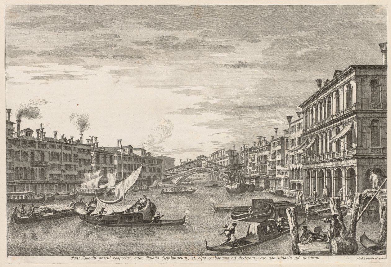 Gezichten van Venetië: Rialto door Michele Marieschi