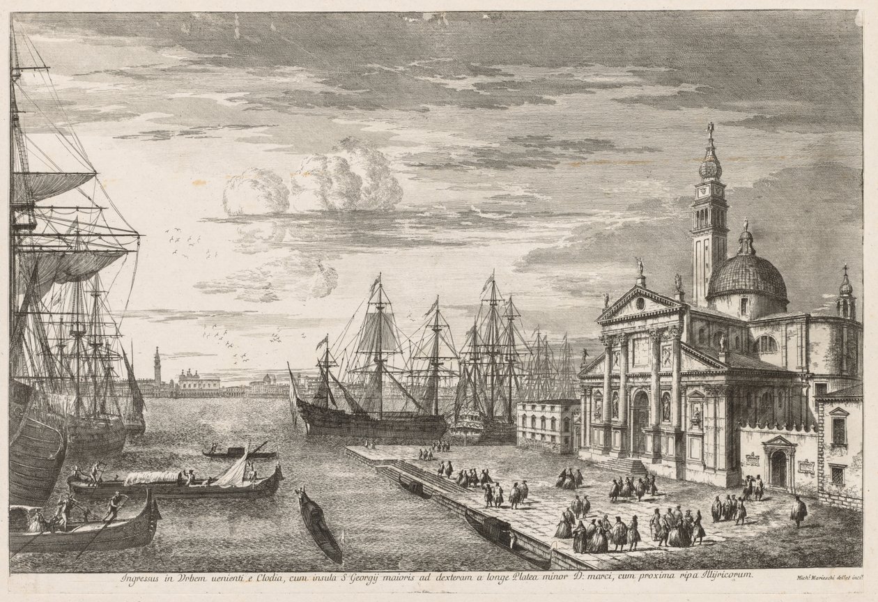 Zichten van Venetië: Het Bassin van St. Marks, 1741 door Michele Marieschi