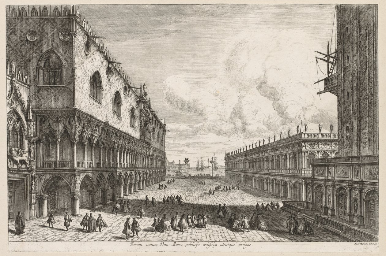 Gezichten van Venetië: De Piazzetta door Michele Marieschi