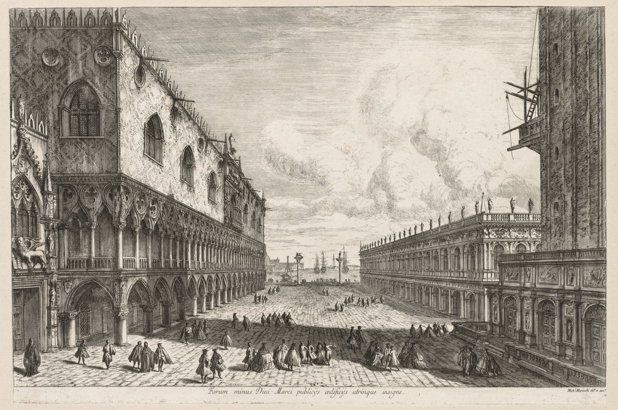 Uitzichten van Venetië: De Piazzetta, 1741 door Michele Marieschi