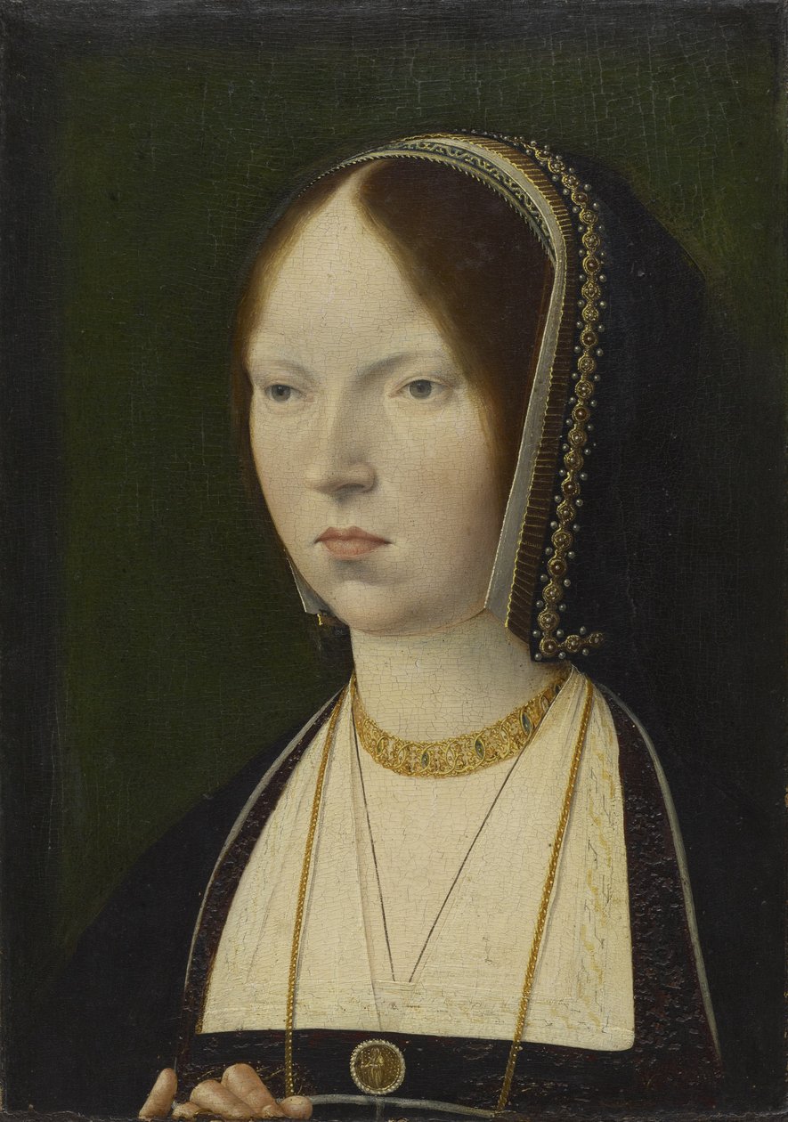 Een Vrouw, traditioneel geïdentificeerd als Isabella de Katholieke van Castilië, c.1492-97 door Michiel Sittow
