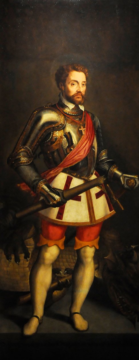 Zelfportret als Sint Joris door Michiel Coxie
