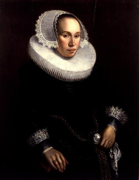Portret van een Dame door Michiel Jansz. van Miereveld