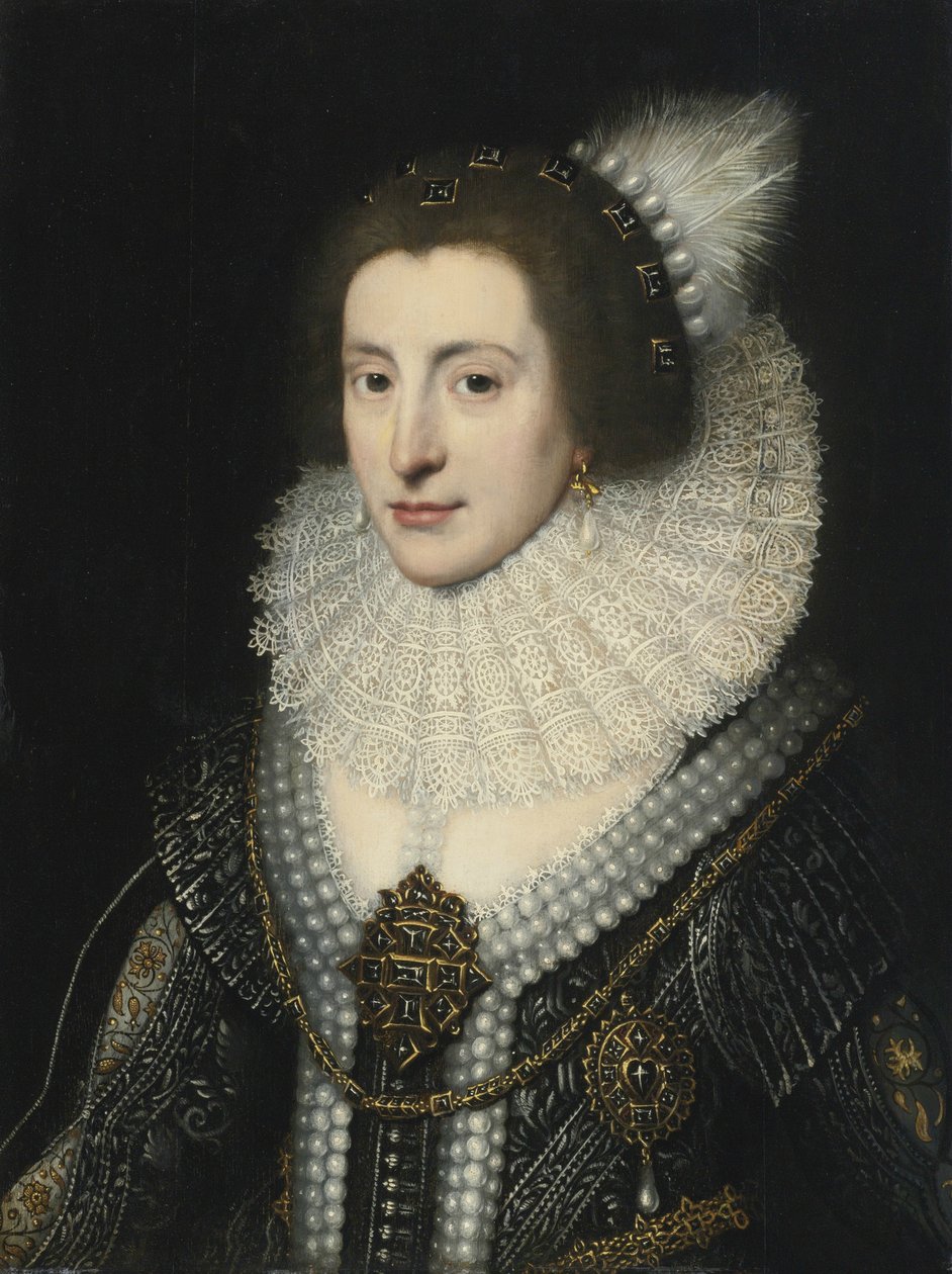 Elizabeth Stuart 1596-1662, Koningin van Bohemen, ca. 1642 door Michiel Jansz van Mierevelt