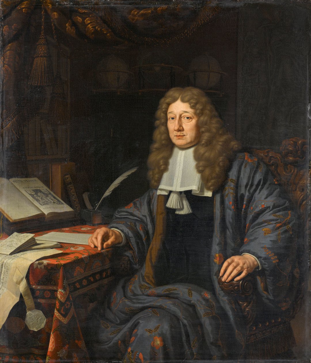 Portret van Johannes Hudde (1628-1704), Burgemeester van Amsterdam door Michiel van Musscher