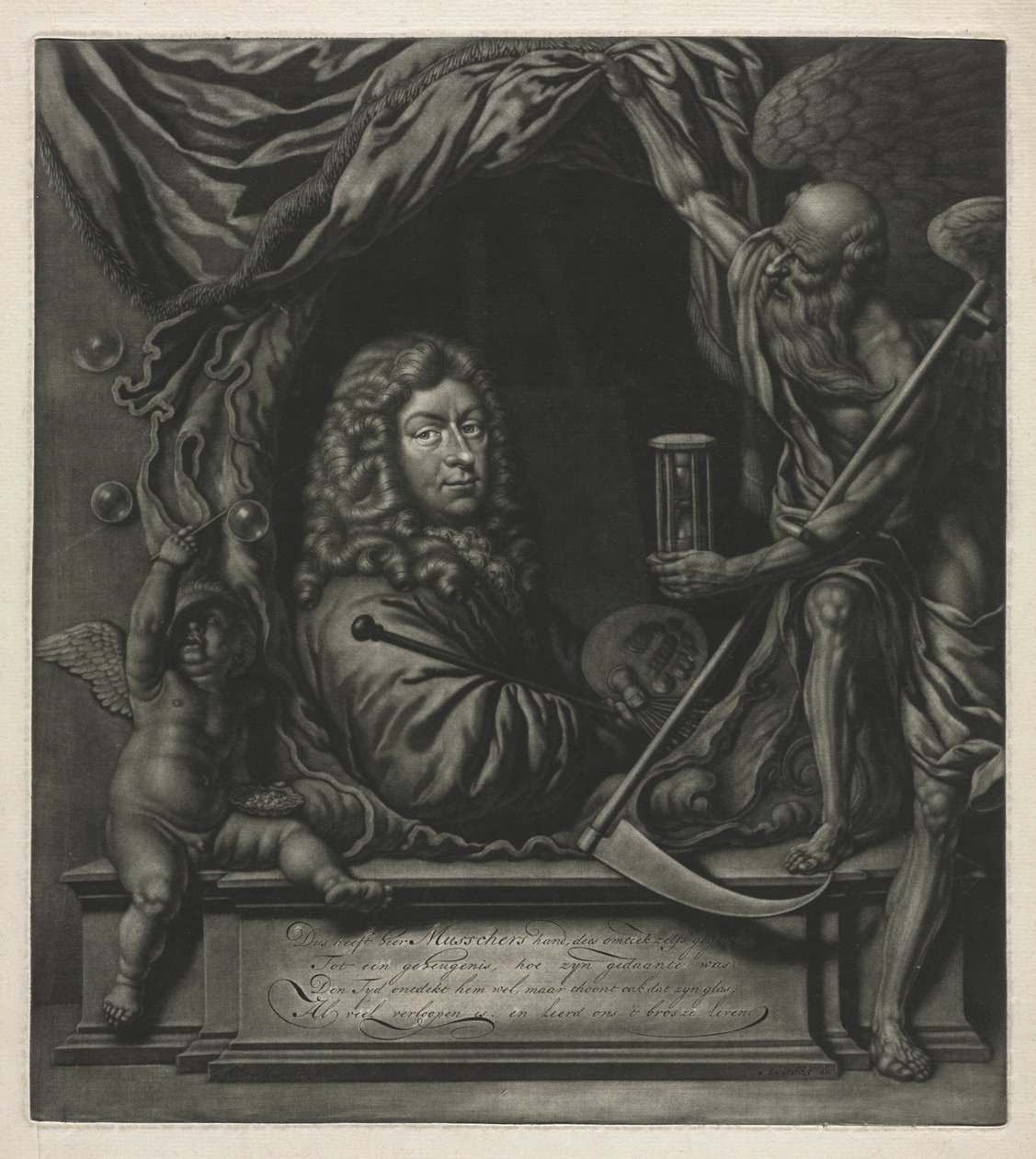 Zelfportret, 1685 door Michiel van Musscher