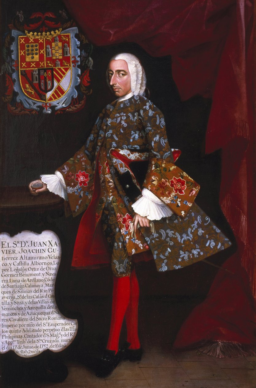 Don Juan Xavier Joaquín Gutiérrez Altamirano Velasco door Miguel Cabrera
