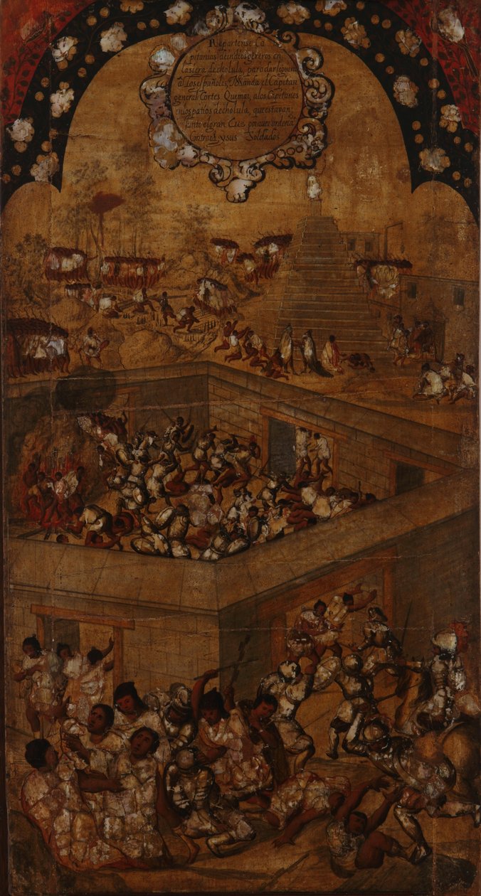 La Conquista de México. Tabla VII door Miguel Gonzales