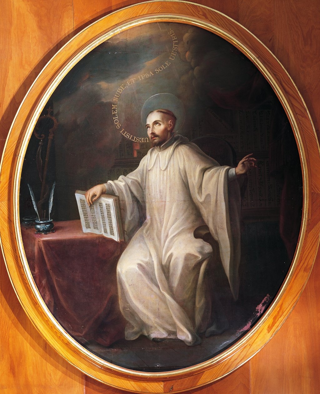 Sint Bernardus van Clairvaux, toegeschreven aan Miguel Cabrera (1695-1768) door Miguel (attr. to) Cabrera