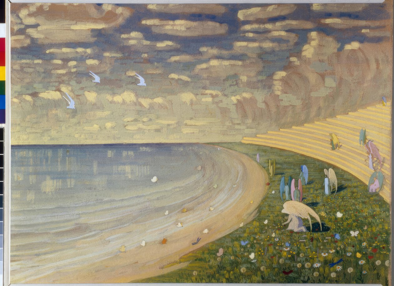 Engelen (Paradijs) door Mikalojus Ciurlionis