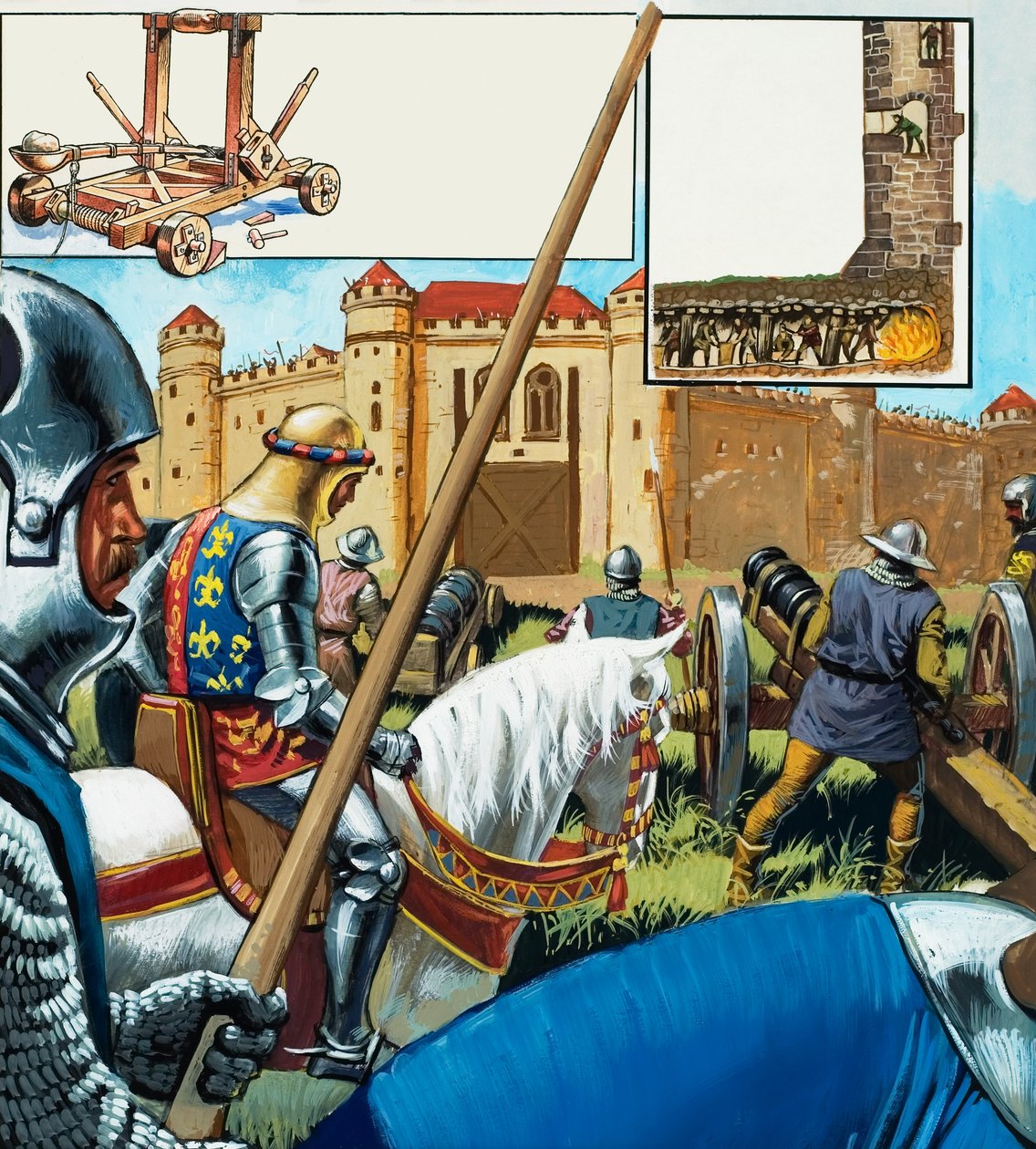 Hendrik V in Frankrijk (gouache op papier) door Mike (20th century) White