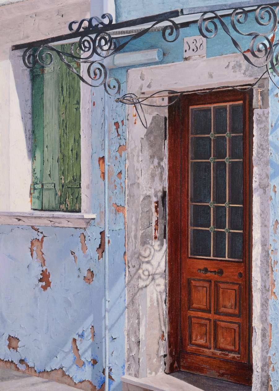 Burano licht (olieverf op paneel) door Mike Briscoe