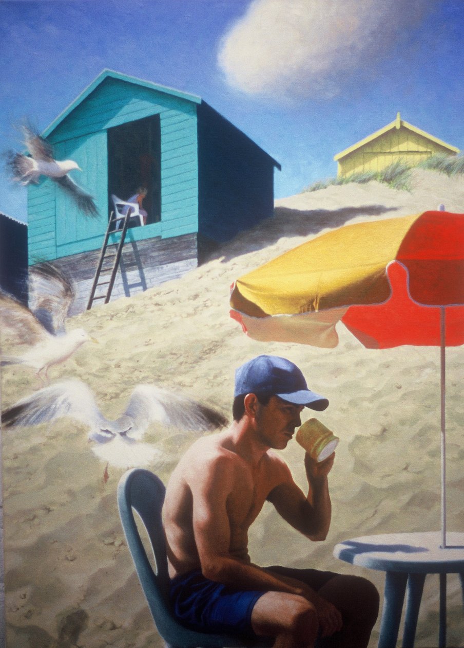 Dag bij de strandhutten door Mike Briscoe