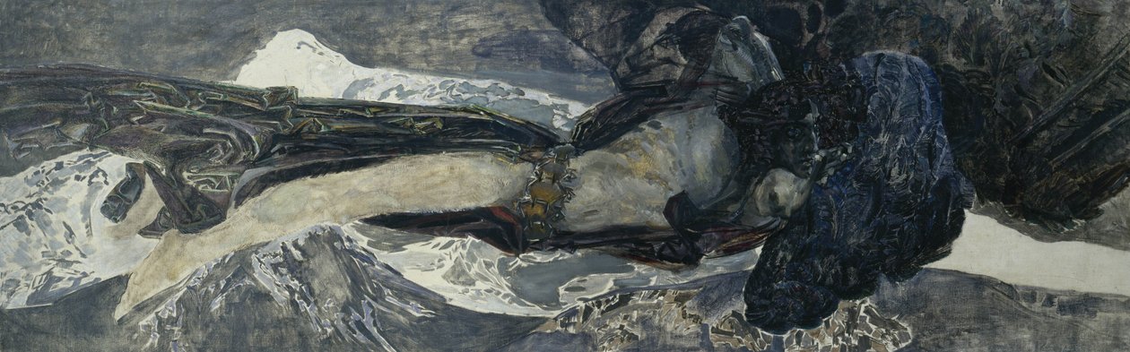 Vliegende demon door Mikhail Aleksandrovich Vrubel
